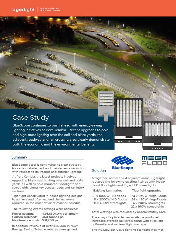 Tigerlight Case Study - BlueScope